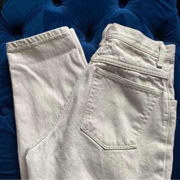 Vintage Wrangler - Cream Tapered Mom Jean Denim Jeans - size 8
